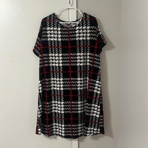 Round Neck plaid dress